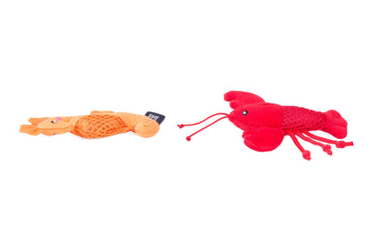Feline - ZippyClaws Mesh Mates - Seahorse and Lobster - Cat Toy