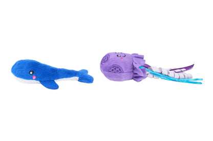 Feline - ZippyClaws Mesh Mates - Jellyfish and Whale - Cat Toy