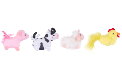 Feline - ZippyClaws Farm Friends - Cat Toy - Set of Four