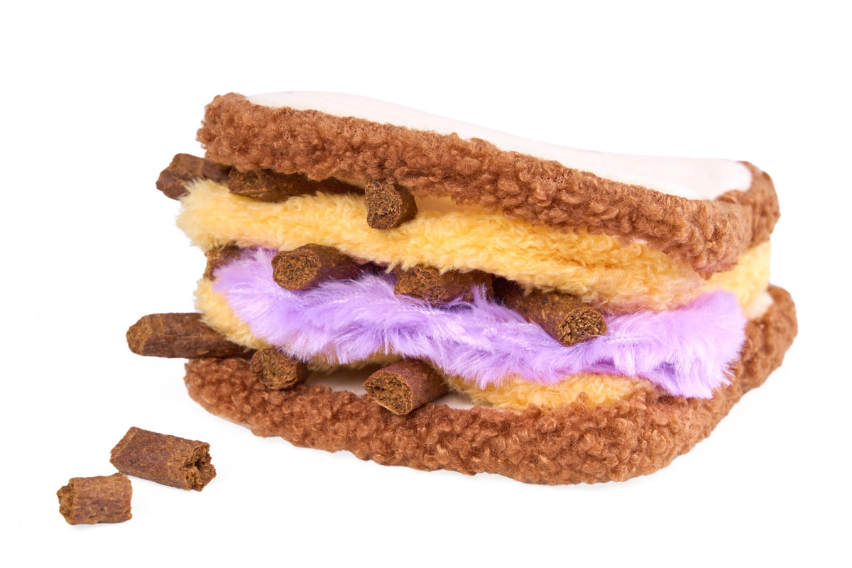 Snufflerz - PB&J Sandwich - Dog Toy