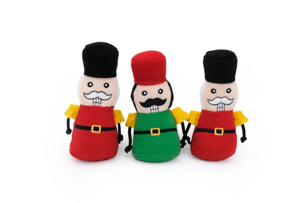 Christmas - Holiday Miniz 3-Pack - Nutcrackers - Dog Toy