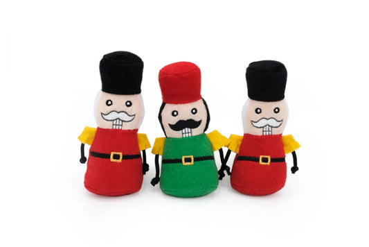 Christmas - Holiday Miniz 3-Pack - Nutcrackers - Dog Toy