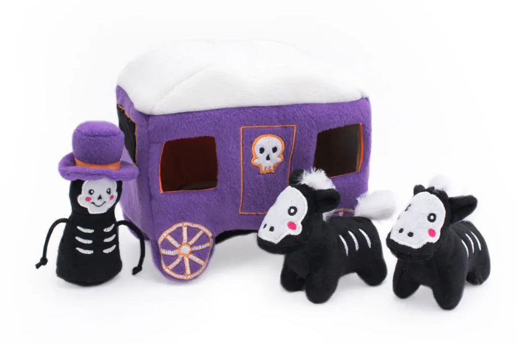 Halloween Burrow – Haunted Carriage - Interactive Dog Toy