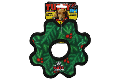 Christmas - Tuffy Holiday Junior Gear Ring Wreath - Durable Dog Toy