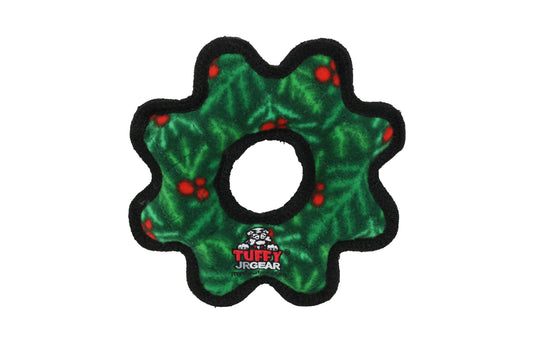 Christmas - Tuffy Holiday Junior Gear Ring Wreath - Durable Dog Toy