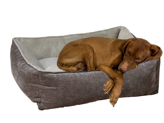 Lounger - Scoop Bed - Fawn Faux Fur
