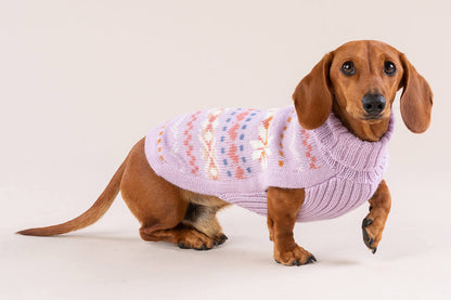 Dog Sweater - Lavender Sunrise Alpaca Dog Sweater