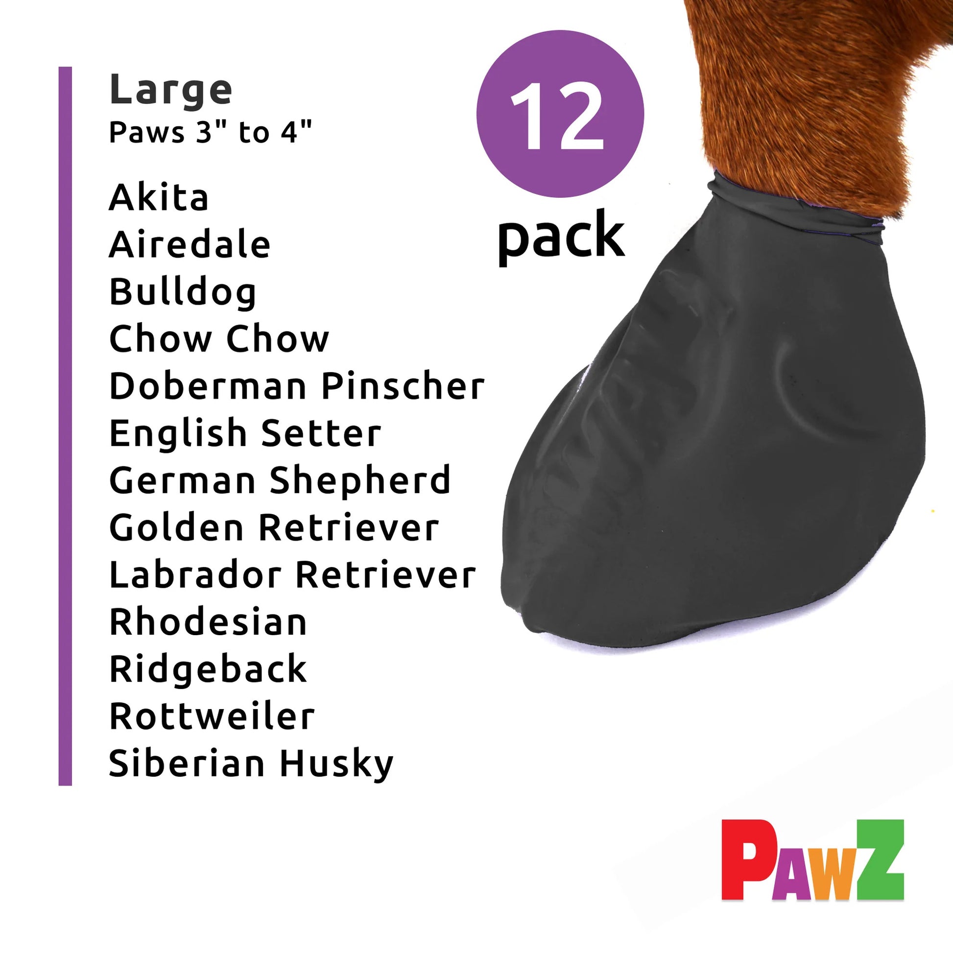 Pawz Boots Black Rubber Dog Boot – Canine Styles