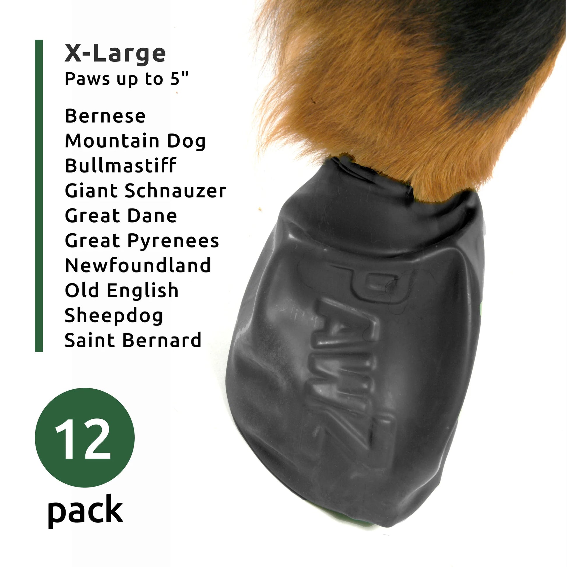 Pawz Boots Black Rubber Dog Boot – Canine Styles - Main Image