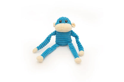 Mini Crinkle Monkey - Small Rainbow or Blue - Dog Toy