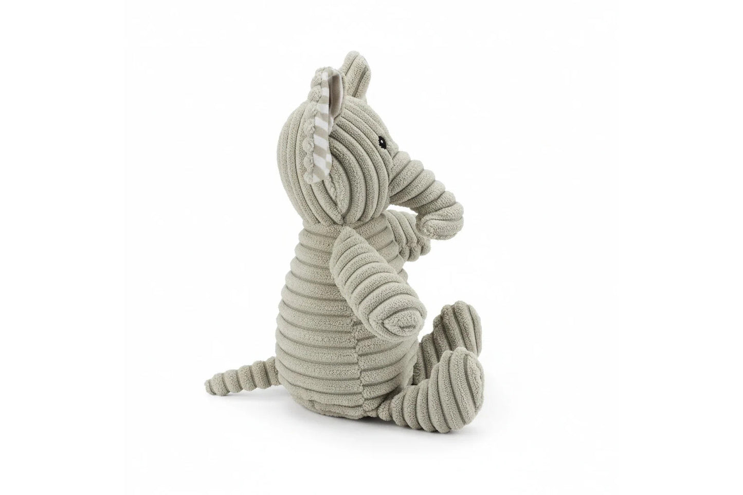 Dog Toy - Corduroy 9" Elephant w/ Squeaker, Crinkle - Dog Toy