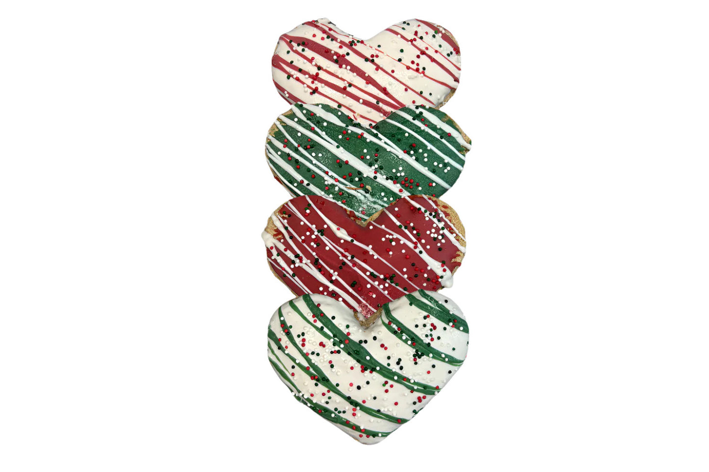 Christmas - 3" Jumbo Heart Shaped Gourmet Cookie - Dog Treats