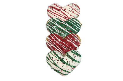 Christmas - 3" Jumbo Heart Shaped Gourmet Cookie - Dog Treats
