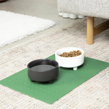 Footed Ceramic Dog Bowls - 2 Sizes