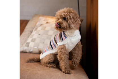 Dog Sweater - Blushline Stripe Alpaca Dog Sweater