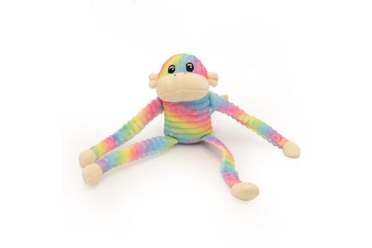 Mini Crinkle Monkey - Small Rainbow or Blue - Dog Toy