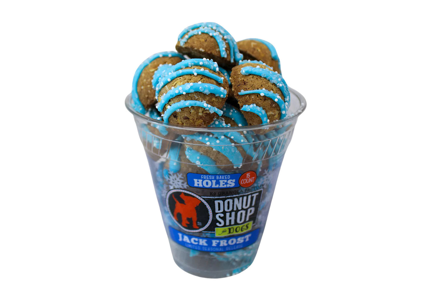 Hanukkah - Donut Holes, Seasonal Jack Frost Recipe Dog Treats 15ct