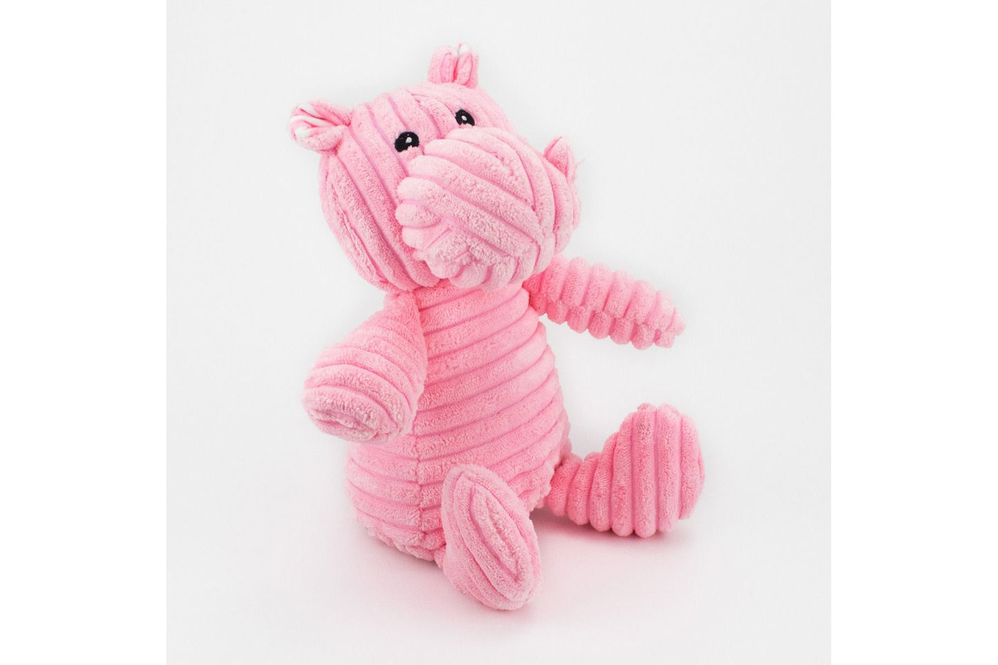 7" Corduroy Hippo & Rhino with Squeaker and Crinkle - Dog Toy