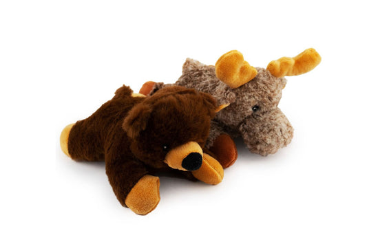 Wee Moose and Bear with Squeaker - 7" - Dog Toy