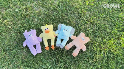 Dog Toy - Block Heads - Chick Plush Dog Toy