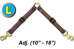 Cetacea Adjustable Double Dog Coupler - Walk Two Dogs - 12 Color Options