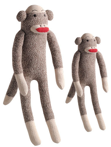 Sock Monkey Classic with Squeaker - Dog Toy