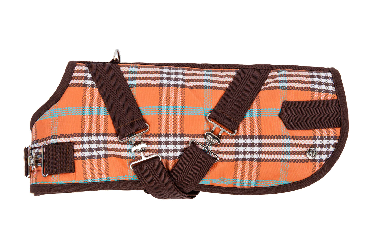 Dog Coat Horse Blanket, Signature Orange Plaid CanineStyles est