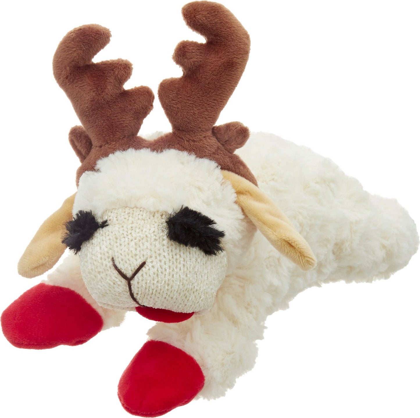 Christmas - Holiday Reindeer Lamb Chop Santa - Dog Toy - 2 sizes