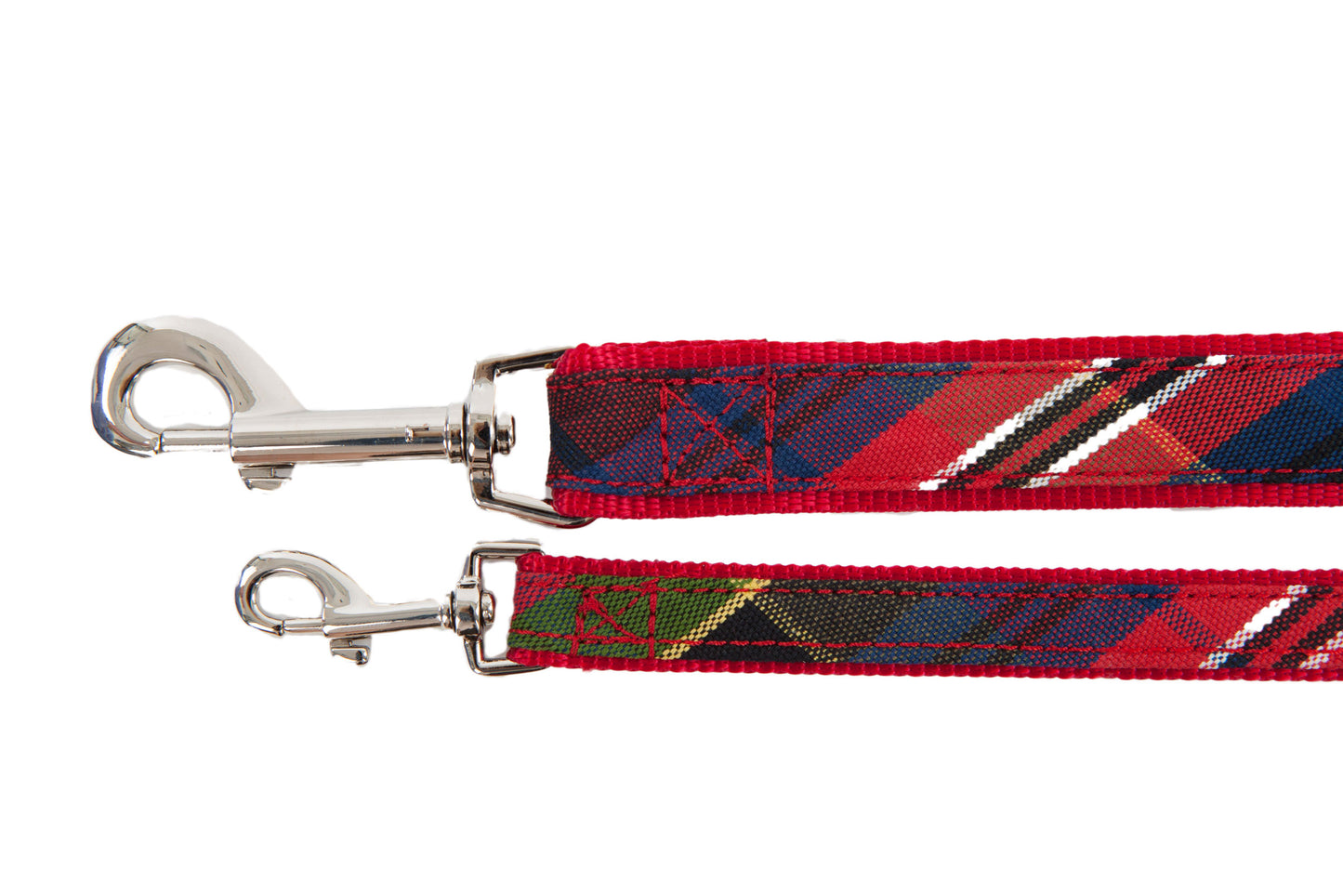 Designer Collection - Dog Collars, Harnesses, Leads - Red & Green Tartan