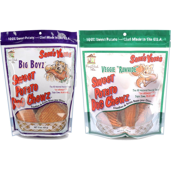 Sam's Yams - Sweet Potato - Dog Chew - Vegetarian Treat - USA