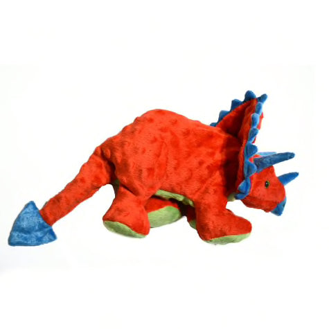Triceratops -  Chew Guard Toy - Red & Gray