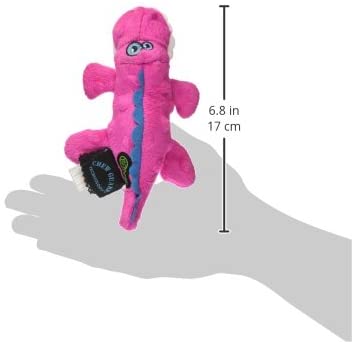 Mini - Dino Toy - Pink Gator -  Chew Guard Dog Toy