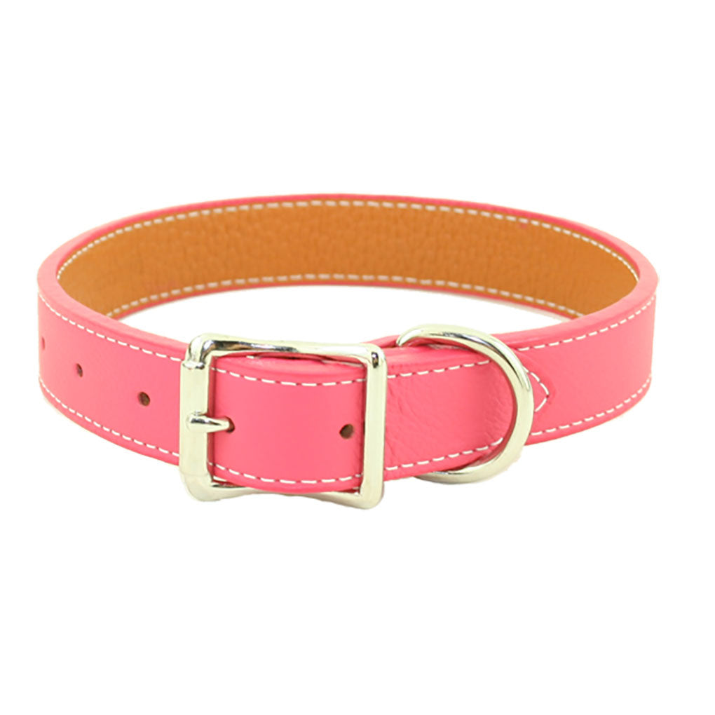 "A" Dog Collar - Dog Collar, Soft Leather, 11 Colors