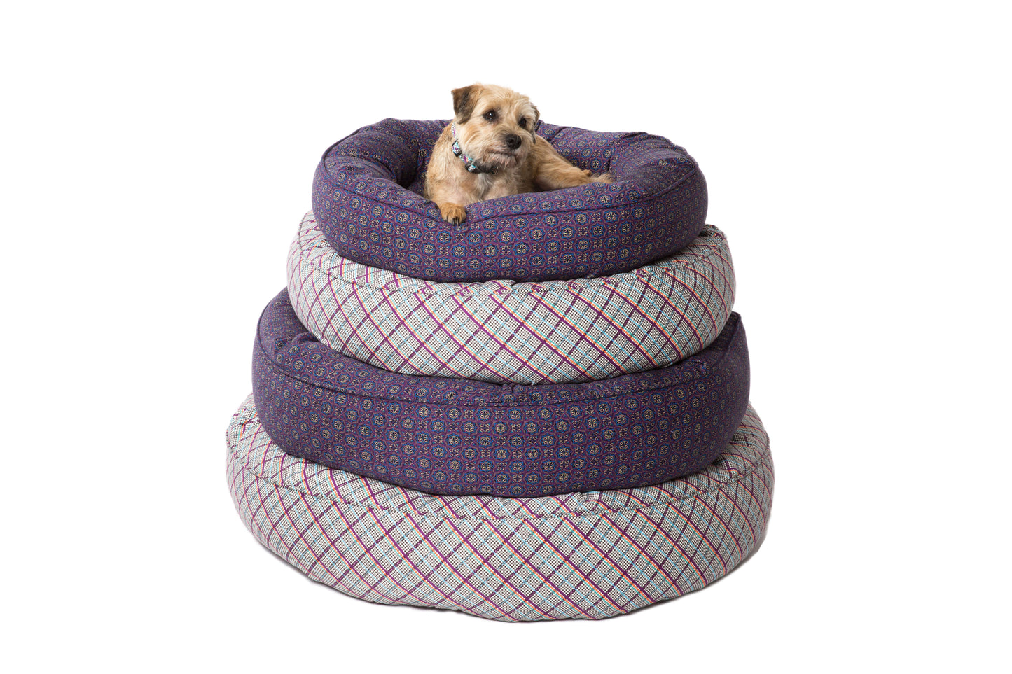 Canine Styles - San Marco Purple - Milano Plaid - 2 Color Options - Dog Beds