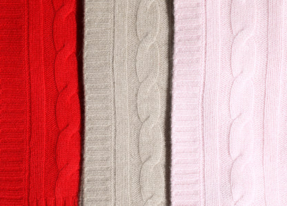 Cashmere Blanket - Red & Pink - Dog Blanket - 2 Color Options