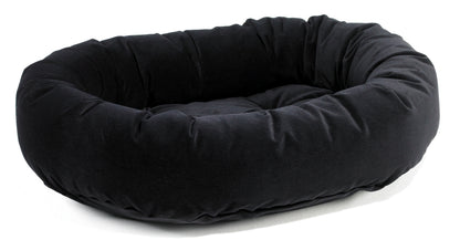 Microvelvet - Ebony Dog Bed - Donut Bed