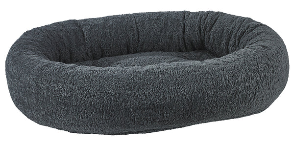 Microvelvet - Donut Bed - Grey Sheepskin Pattern - Dog Bed