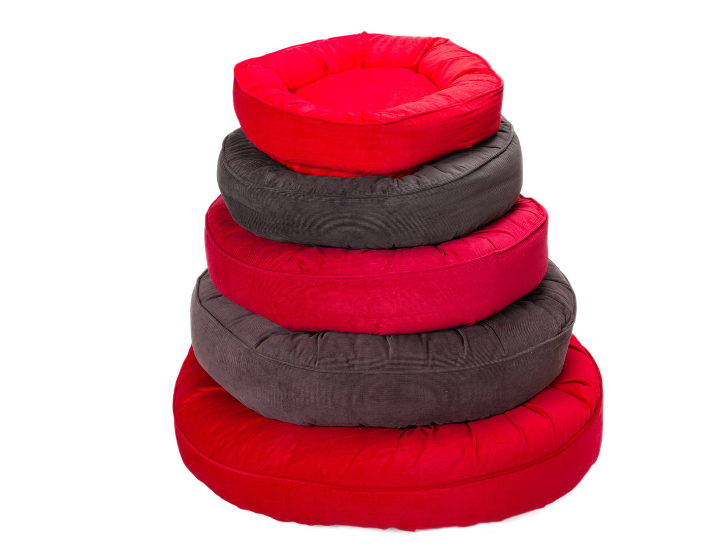 Dog Beds Corduroy Grey or Red Nesting Beds Canine Styles