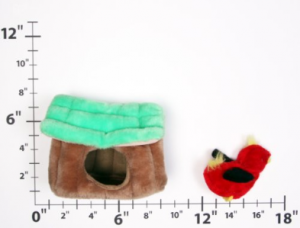 Plush Toy - Hide-A-Bird - Dog Toy - Puzzle Toy - Interactive Toy