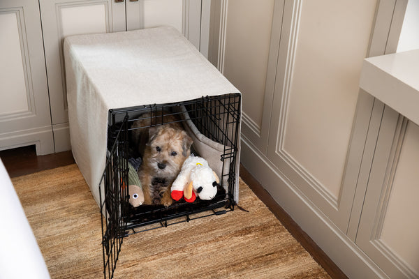 Dog Crate Cover Bumper Set - Tan or Gray - Without Crate