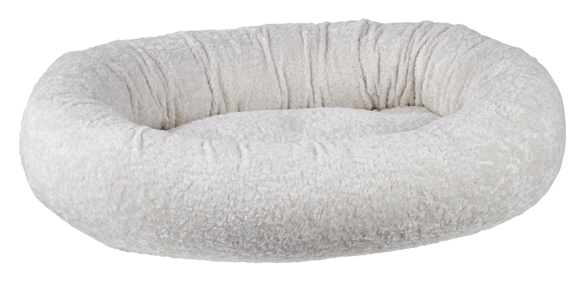 Microvelvet - Donut Bed - Ivory Sheepskin - Dog Bed