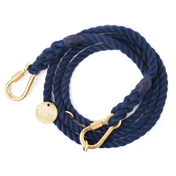 Rope Lead - Dog Lead - Blue & Orange Adjustable Rope