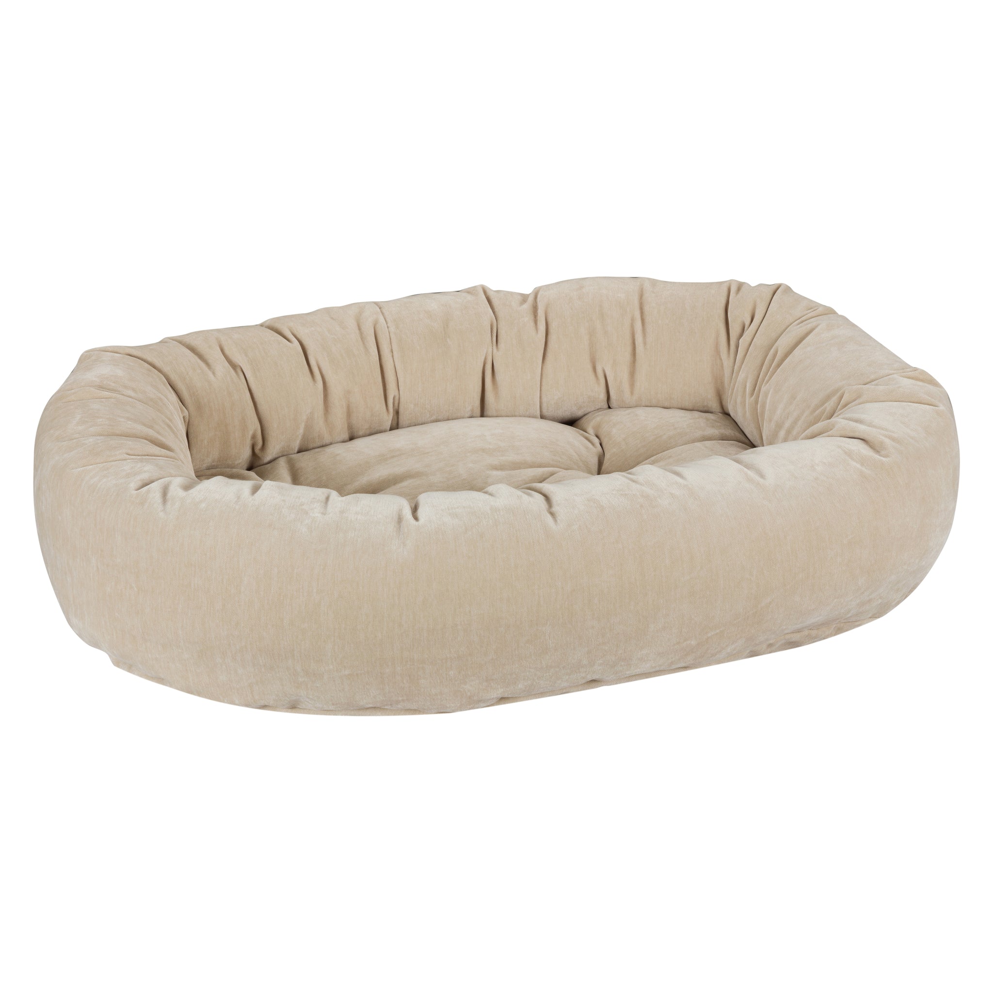 Microvelvet - Donut Bed - Linen - Dog Bed