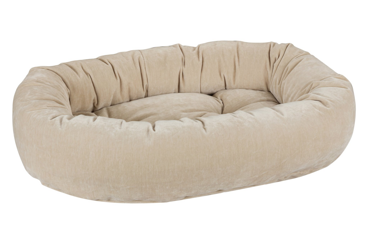 Microvelvet - Donut Bed - Linen - Dog Bed