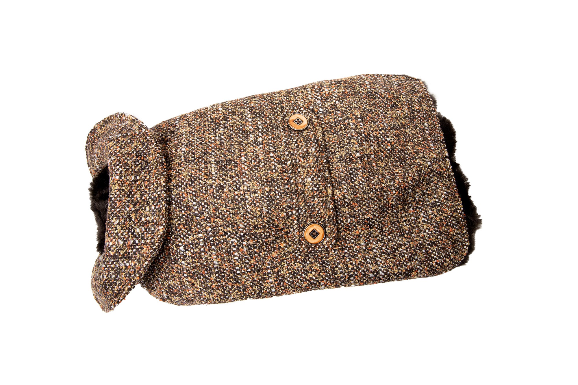 Couture Wool - Dog Coat - Brown Wool Tweed