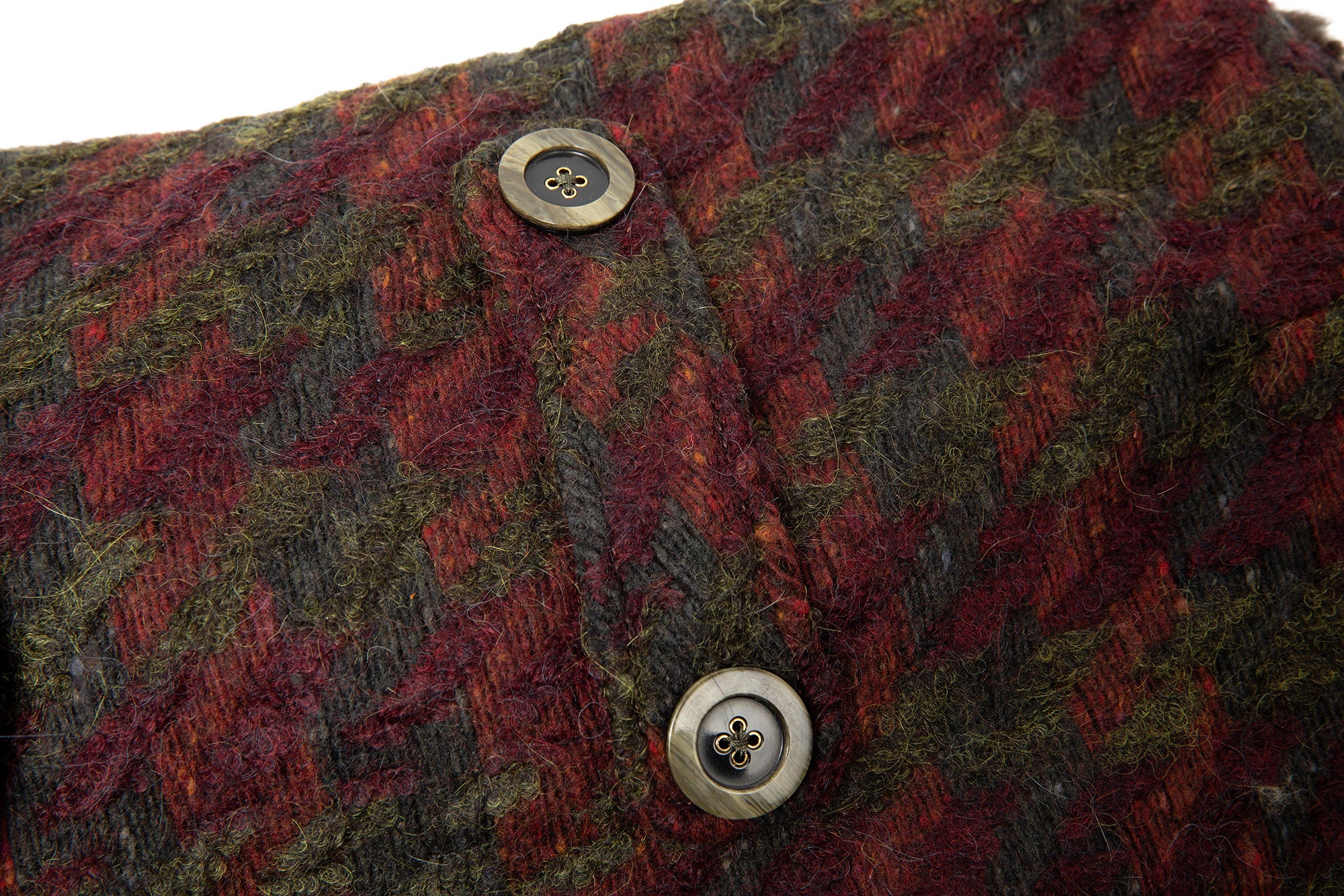Couture Mohair Wool Coat - Faux fur Lining - Multi Color