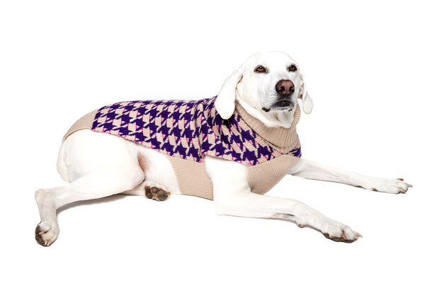 Herringbone His & Hers Wool Sweater -  2 Color Options - Small & Large Dogs