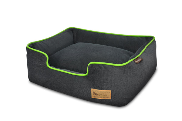 Lounger - Dog Bed - Soft Plush Fabric - Brown Plush or Navy Plush - 2 Color Options