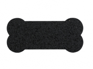 Placemat - Mini Bone Shaped - Cork Placemat - Black