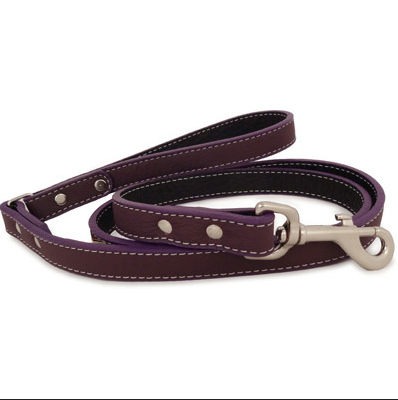 Auburn Dog Lead - Soft Leather - 11 Color Options - 4Ft, 5Ft & 6Ft
